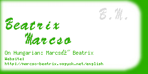 beatrix marcso business card